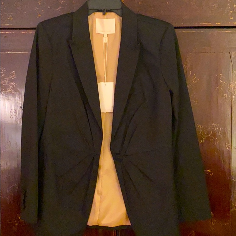 Black one button blazer